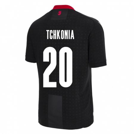 Kandiny Kinder Georgien Khatia Tchkonia #20 Schwarz Auswärtstrikot Trikot 24-26 T-Shirt