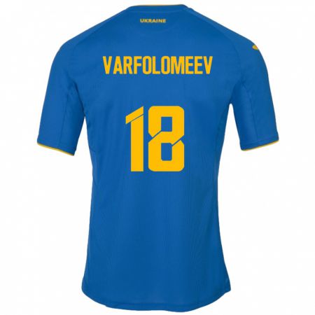 Kandiny Kinder Ukraine Ivan Varfolomeev #18 Blau Auswärtstrikot Trikot 24-26 T-Shirt
