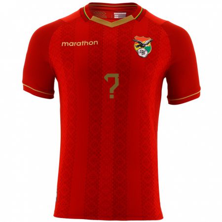 Kandiny Kinder Bolivien José Martínes #0 Rot Auswärtstrikot Trikot 24-26 T-Shirt