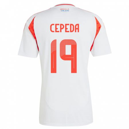 Kandiny Kinder Chile Lucas Cepeda #19 Weiß Auswärtstrikot Trikot 24-26 T-Shirt