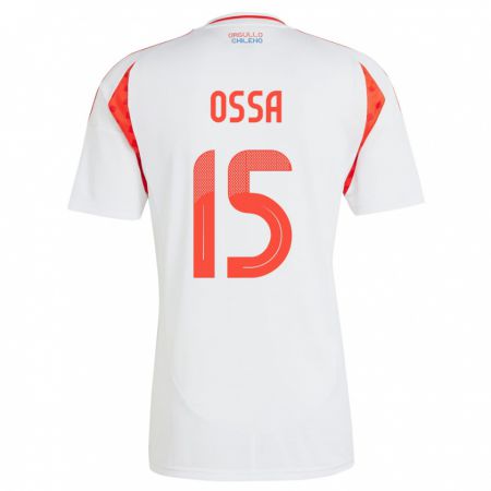 Kandiny Kinder Chile Diego Ossa #15 Weiß Auswärtstrikot Trikot 24-26 T-Shirt