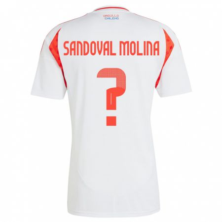 Kandiny Kinder Chile Mario Sandoval Molina #0 Weiß Auswärtstrikot Trikot 24-26 T-Shirt