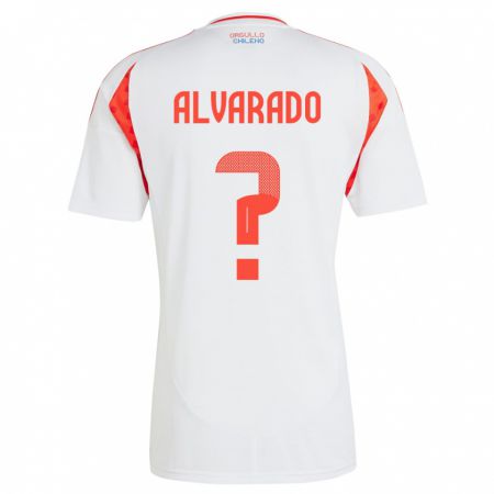 Kandiny Kinder Chile José Alvarado #0 Weiß Auswärtstrikot Trikot 24-26 T-Shirt