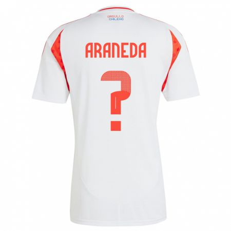 Kandiny Kinder Chile Arantxa Araneda #0 Weiß Auswärtstrikot Trikot 24-26 T-Shirt