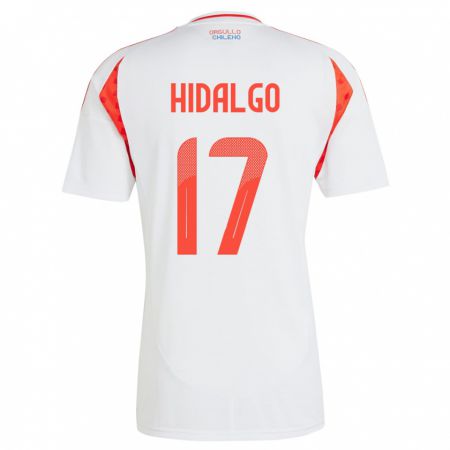 Kandiny Kinder Chile Fernanda Hidalgo #17 Weiß Auswärtstrikot Trikot 24-26 T-Shirt