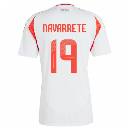 Kandiny Kinder Chile Valentina Navarrete #19 Weiß Auswärtstrikot Trikot 24-26 T-Shirt