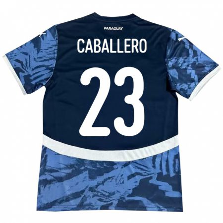 Kandiny Kinder Paraguay Tiago Caballero #23 Blau Auswärtstrikot Trikot 24-26 T-Shirt