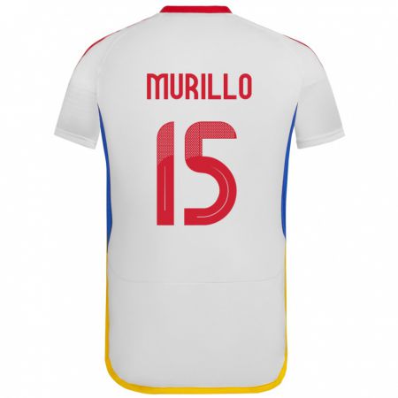 Kandiny Kinder Venezuela Jhon Murillo #15 Weiß Auswärtstrikot Trikot 24-26 T-Shirt