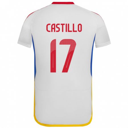 Kandiny Kinder Venezuela Edson Castillo #17 Weiß Auswärtstrikot Trikot 24-26 T-Shirt