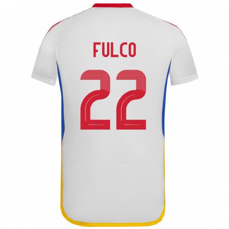 Kandiny Kinder Venezuela Pedro Fulco #22 Weiß Auswärtstrikot Trikot 24-26 T-Shirt