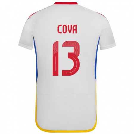 Kandiny Kinder Venezuela Alejandro Cova #13 Weiß Auswärtstrikot Trikot 24-26 T-Shirt