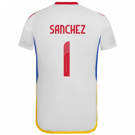 Kandiny Kinder Venezuela Jorge Sánchez #1 Weiß Auswärtstrikot Trikot 24-26 T-Shirt