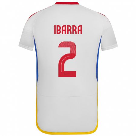 Kandiny Kinder Venezuela Pablo Ibarra #2 Weiß Auswärtstrikot Trikot 24-26 T-Shirt