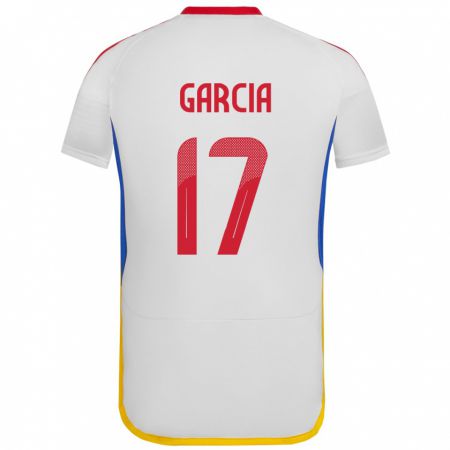 Kandiny Kinder Venezuela Gabriela García #17 Weiß Auswärtstrikot Trikot 24-26 T-Shirt