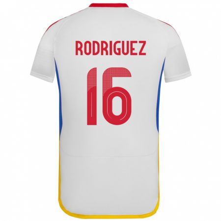 Kandiny Kinder Venezuela Arianna Rodríguez #16 Weiß Auswärtstrikot Trikot 24-26 T-Shirt