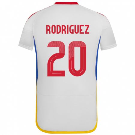 Kandiny Kinder Venezuela Dayana Rodríguez #20 Weiß Auswärtstrikot Trikot 24-26 T-Shirt