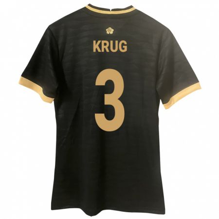 Kandiny Kinder Panama Martín Krug #3 Schwarz Auswärtstrikot Trikot 24-26 T-Shirt