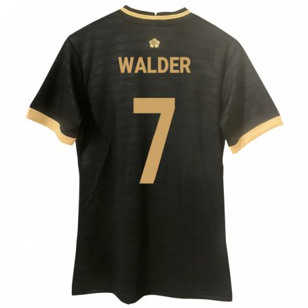 Kandiny Kinder Panama Kevin Walder #7 Schwarz Auswärtstrikot Trikot 24-26 T-Shirt