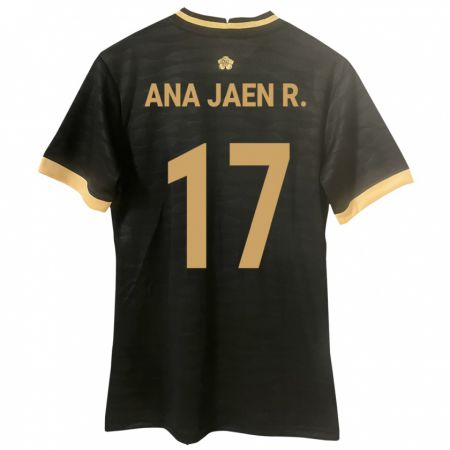 Kandiny Kinder Panama Ana Jaén Rodríguez #17 Schwarz Auswärtstrikot Trikot 24-26 T-Shirt