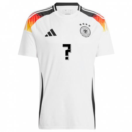 Kandiny Herren Deutschland Ihren Namen #0 Weiß Heimtrikot Trikot 24-26 T-Shirt