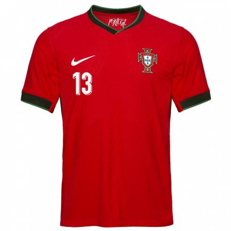 Kandiny Herren Portugal Fatima Pinto #13 Rot Heimtrikot Trikot 24-26 T-Shirt