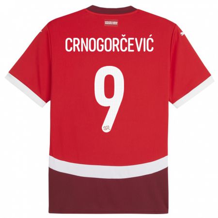 Kandiny Herren Schweiz Ana Maria Crnogorcevic #9 Rot Heimtrikot Trikot 24-26 T-Shirt