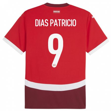Kandiny Herren Schweiz Alexandre Dias Patricio #9 Rot Heimtrikot Trikot 24-26 T-Shirt