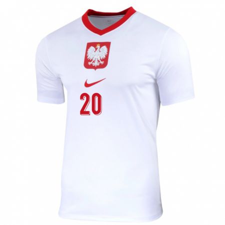 Kandiny Herren Polen Nikola Karczewska #20 Weiß Heimtrikot Trikot 24-26 T-Shirt