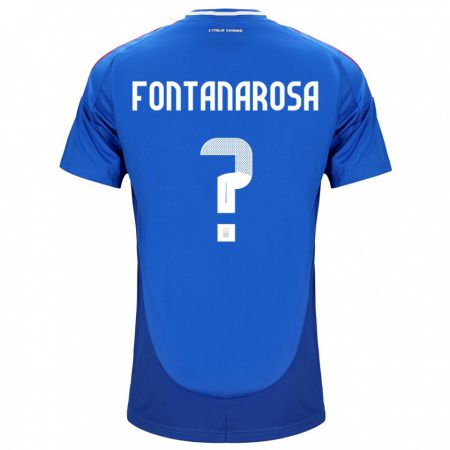 Kandiny Herren Italien Alessandro Fontanarosa #0 Blau Heimtrikot Trikot 24-26 T-Shirt