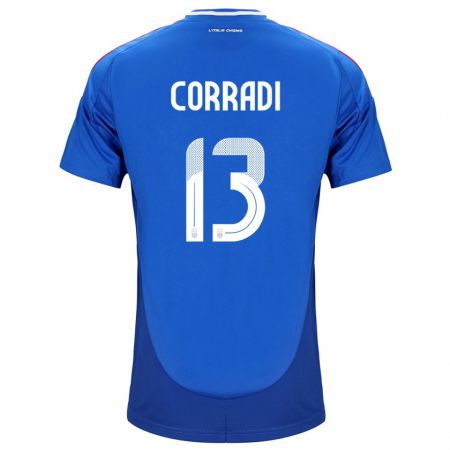 Kandiny Herren Italien Christian Corradi #13 Blau Heimtrikot Trikot 24-26 T-Shirt