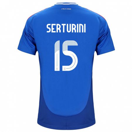 Kandiny Herren Italien Annamaria Serturini #15 Blau Heimtrikot Trikot 24-26 T-Shirt