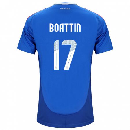 Kandiny Herren Italien Lisa Boattin #17 Blau Heimtrikot Trikot 24-26 T-Shirt