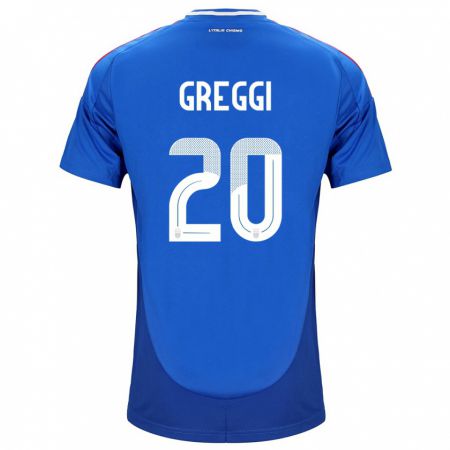 Kandiny Herren Italien Giada Greggi #20 Blau Heimtrikot Trikot 24-26 T-Shirt