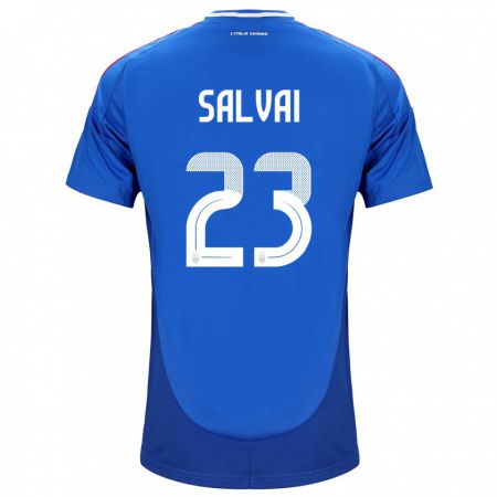 Kandiny Herren Italien Cecilia Salvai #23 Blau Heimtrikot Trikot 24-26 T-Shirt