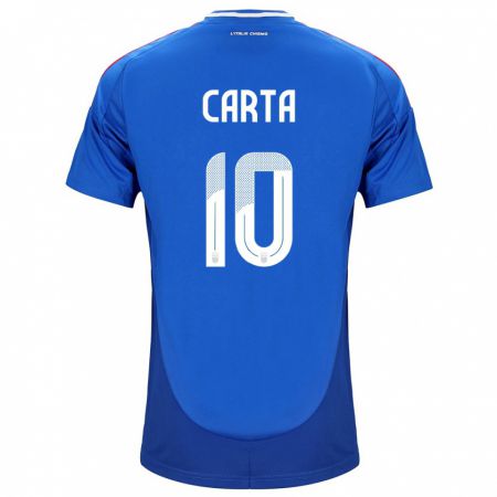 Kandiny Herren Italien Antonella Carta #10 Blau Heimtrikot Trikot 24-26 T-Shirt