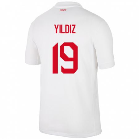 Kandiny Herren Türkei Kenan Yıldız #19 Weiß Heimtrikot Trikot 24-26 T-Shirt