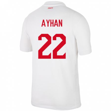 Kandiny Herren Türkei Kaan Ayhan #22 Weiß Heimtrikot Trikot 24-26 T-Shirt