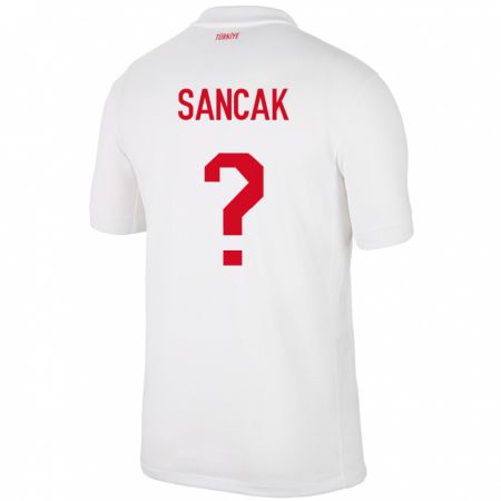 Kandiny Herren Türkei Tolga Sancak #0 Weiß Heimtrikot Trikot 24-26 T-Shirt
