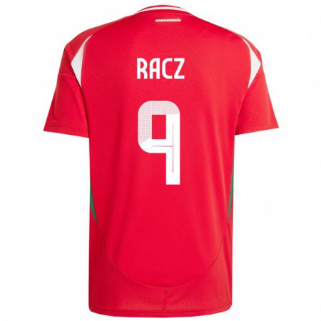 Kandiny Herren Ungarn Balázs Rácz #9 Rot Heimtrikot Trikot 24-26 T-Shirt