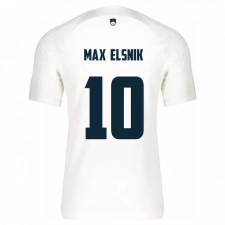 Kandiny Herren Slowenien Timi Max Elsnik #10 Weiß Heimtrikot Trikot 24-26 T-Shirt