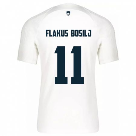 Kandiny Herren Slowenien David Flakus Bosilj #11 Weiß Heimtrikot Trikot 24-26 T-Shirt