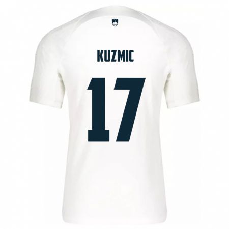 Kandiny Herren Slowenien Srdjan Kuzmic #17 Weiß Heimtrikot Trikot 24-26 T-Shirt