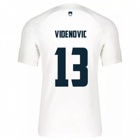 Kandiny Herren Slowenien Denis Videnovic #13 Weiß Heimtrikot Trikot 24-26 T-Shirt