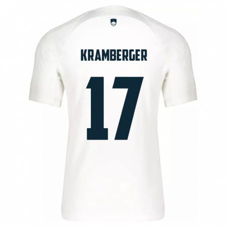 Kandiny Herren Slowenien Enej Kramberger #17 Weiß Heimtrikot Trikot 24-26 T-Shirt