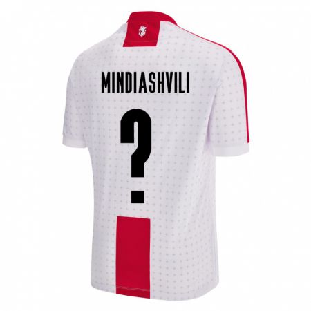 Kandiny Herren Georgien Tornike Mindiashvili #0 Weiß Heimtrikot Trikot 24-26 T-Shirt