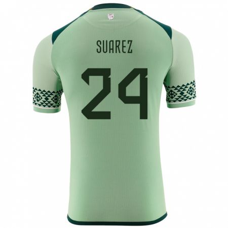 Kandiny Herren Bolivien Marcelo Suárez #24 Hellgrün Heimtrikot Trikot 24-26 T-Shirt