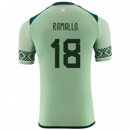 Kandiny Herren Bolivien Rodrigo Ramallo #18 Hellgrün Heimtrikot Trikot 24-26 T-Shirt