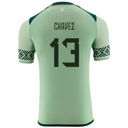 Kandiny Herren Bolivien Lucas Chávez #13 Hellgrün Heimtrikot Trikot 24-26 T-Shirt