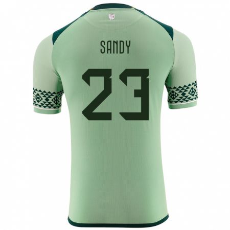 Kandiny Herren Bolivien Daniel Sandy #23 Hellgrün Heimtrikot Trikot 24-26 T-Shirt