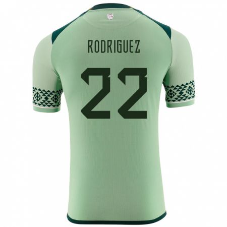 Kandiny Herren Bolivien Carlitos Rodriguez #22 Hellgrün Heimtrikot Trikot 24-26 T-Shirt